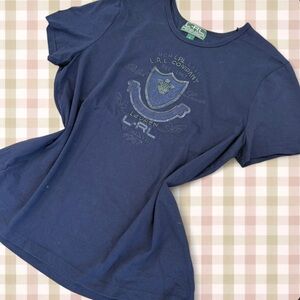 vintage beaded and embroidered ralph lauren active tee!!